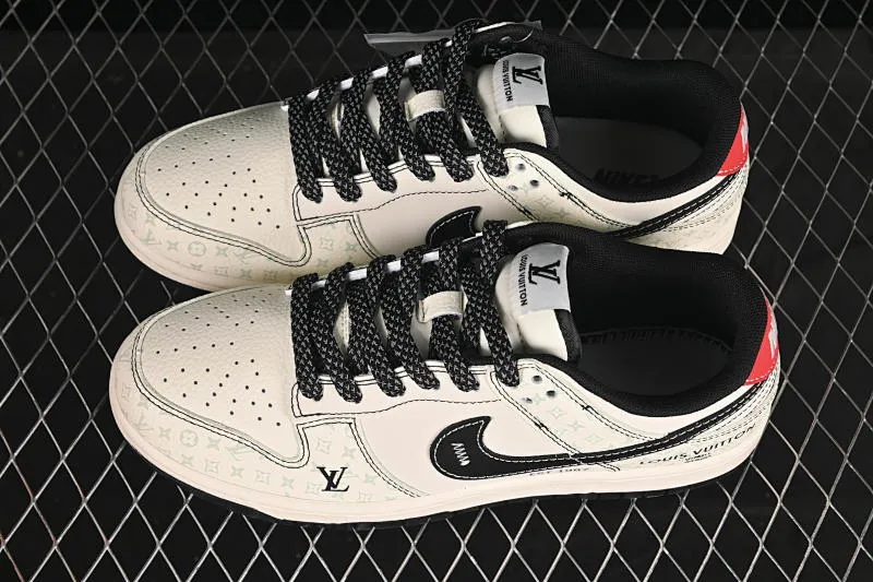 All categories Nk SB Dunk Series Nk SB Dunk Low High-end customized low-top sneakers Nike SB Dunk Low LV luminous black bottom with red tail Anniversary high-end customized low-top casual sneakers YX5066-362